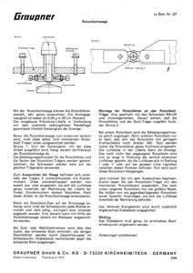 Präzisions-Rotorblattwaage Best.-Nr.37 SG Modellbau Stefan Graupner KI Kirchheim Teck