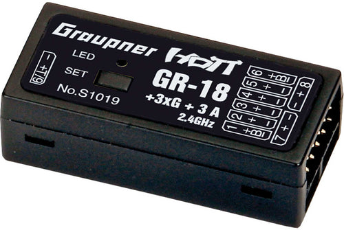 GRAUPNER Empfänger GR-18+3xG+3A 2,4 GHZ HoTT Best.-Nr. S1019 Graupner