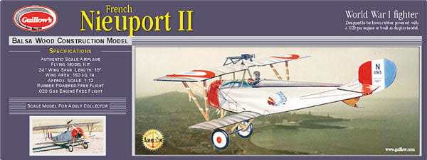 Nieuport II Balsabausatz Spannweite ca. 61cm Best.-Nr.GU203