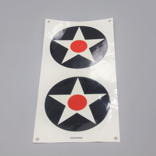 SIG 4-1/2 IN USAAC Stars Decals Ø11cm (Inhalt 1 Stk.) Best.-Nr. SIGDCM402 Graupner