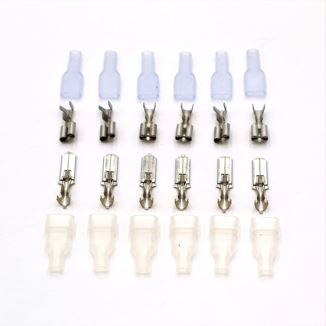 Stecker/Buchse Faston 6,3mm isoliert (6 Paar) Best.-Nr.55 SG Modellbau Stefan Graupner